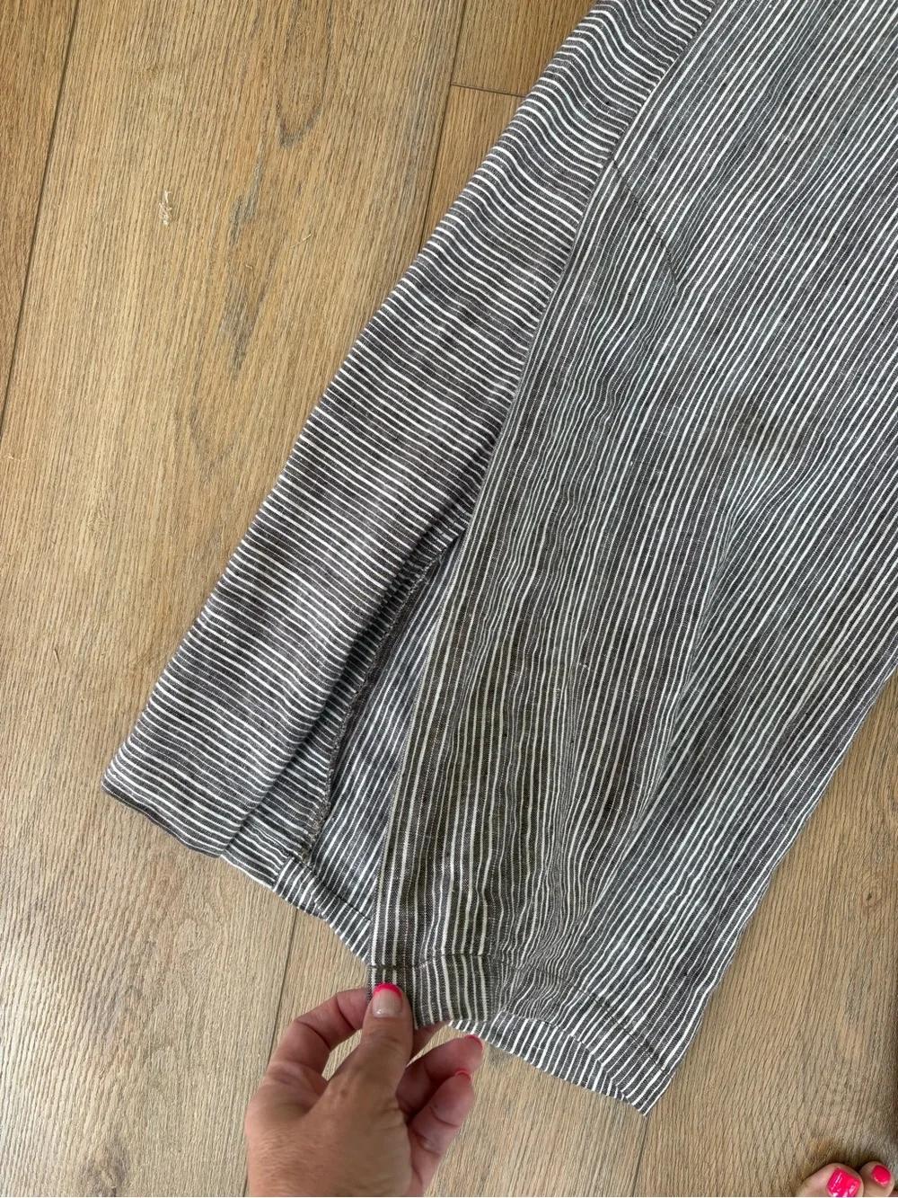 Anthropologie Wide-Leg Striped Pants in Black and White